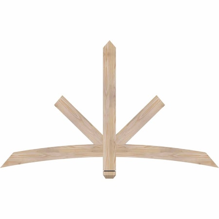 Ekena Millwork Alberta Smooth Timber Gable Bracket, Douglas Fir, 60"W x 35"H x 1 1/2"D x 3 1/2"F, 14/12 Pitch GBW060X35X0204ALB00SDF